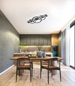 Fischer & Honsel LED-Deckenleuchte 1flg schwarz