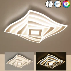 Fischer & Honsel LED-Deckenleuchte 2flg beigegrau