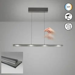 Fischer & Honsel LED-Pendelleuchte 4flg grau