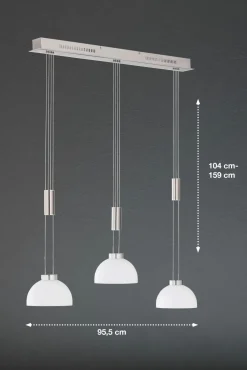 Fischer & Honsel LED-Pendelleuchte 3flg silberfarben
