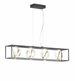 Fischer & Honsel LED-Pendelleuchte 4flg schwarz