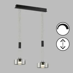 Fischer & Honsel LED-Pendelleuchte 2flg schwarz