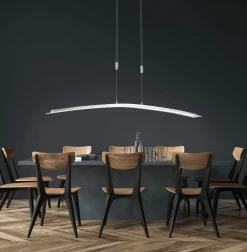 Fischer & Honsel LED-Pendelleuchte 1flg silberfarben