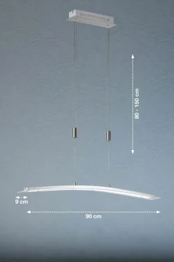 Fischer & Honsel LED-Pendelleuchte 1flg silberfarben