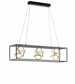 Fischer & Honsel LED-Pendelleuchte 3flg schwarz