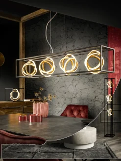 Fischer & Honsel LED-Stehleuchte 3flg schwarz