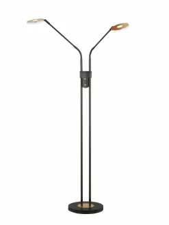 Fischer & Honsel LED-Stehleuchte 2flg schwarz