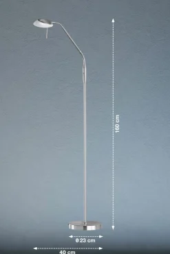 Fischer & Honsel LED-Stehleuchte 1flg silberfarben