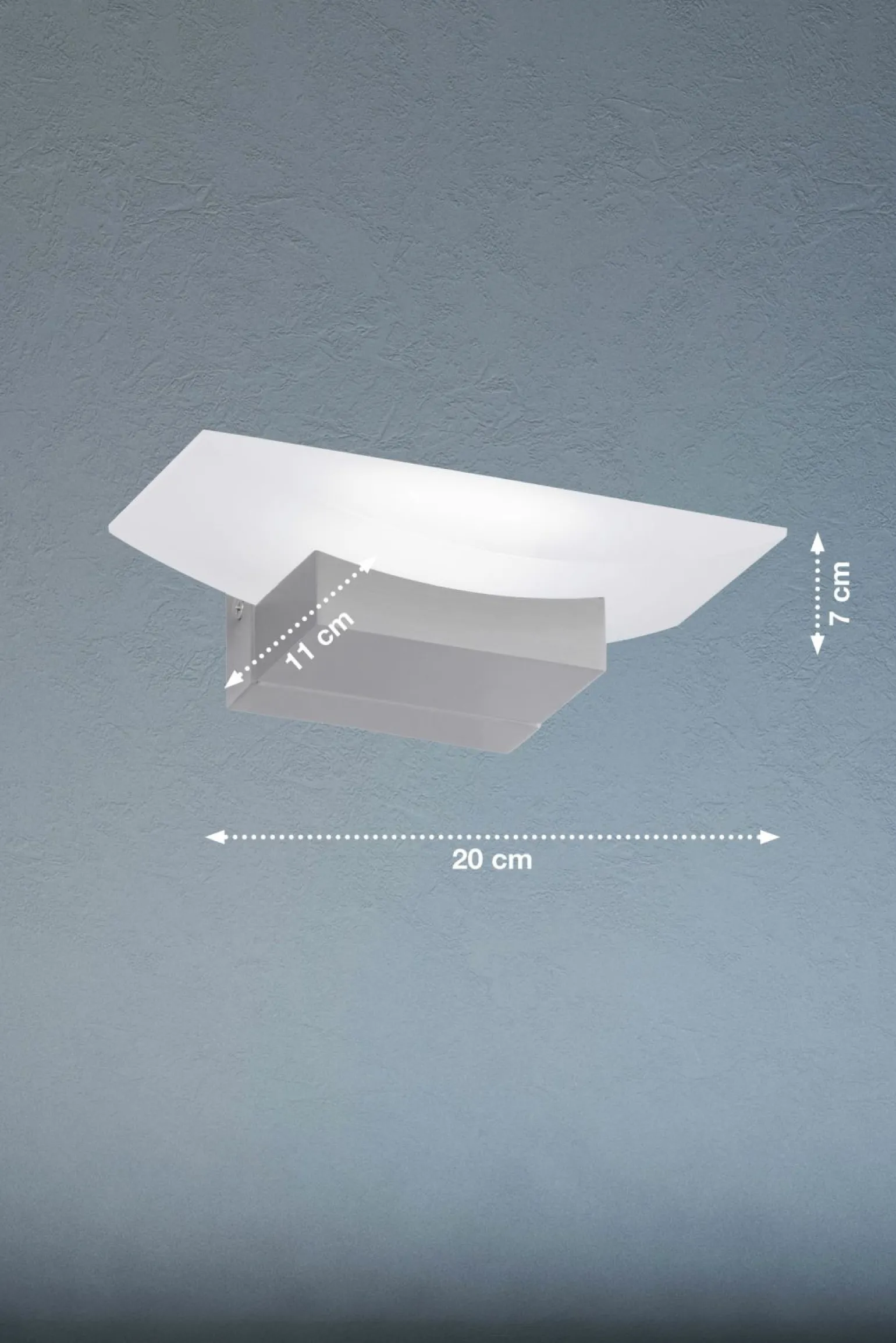 Fischer & Honsel LED-Wandleuchte 1flg silberfarben