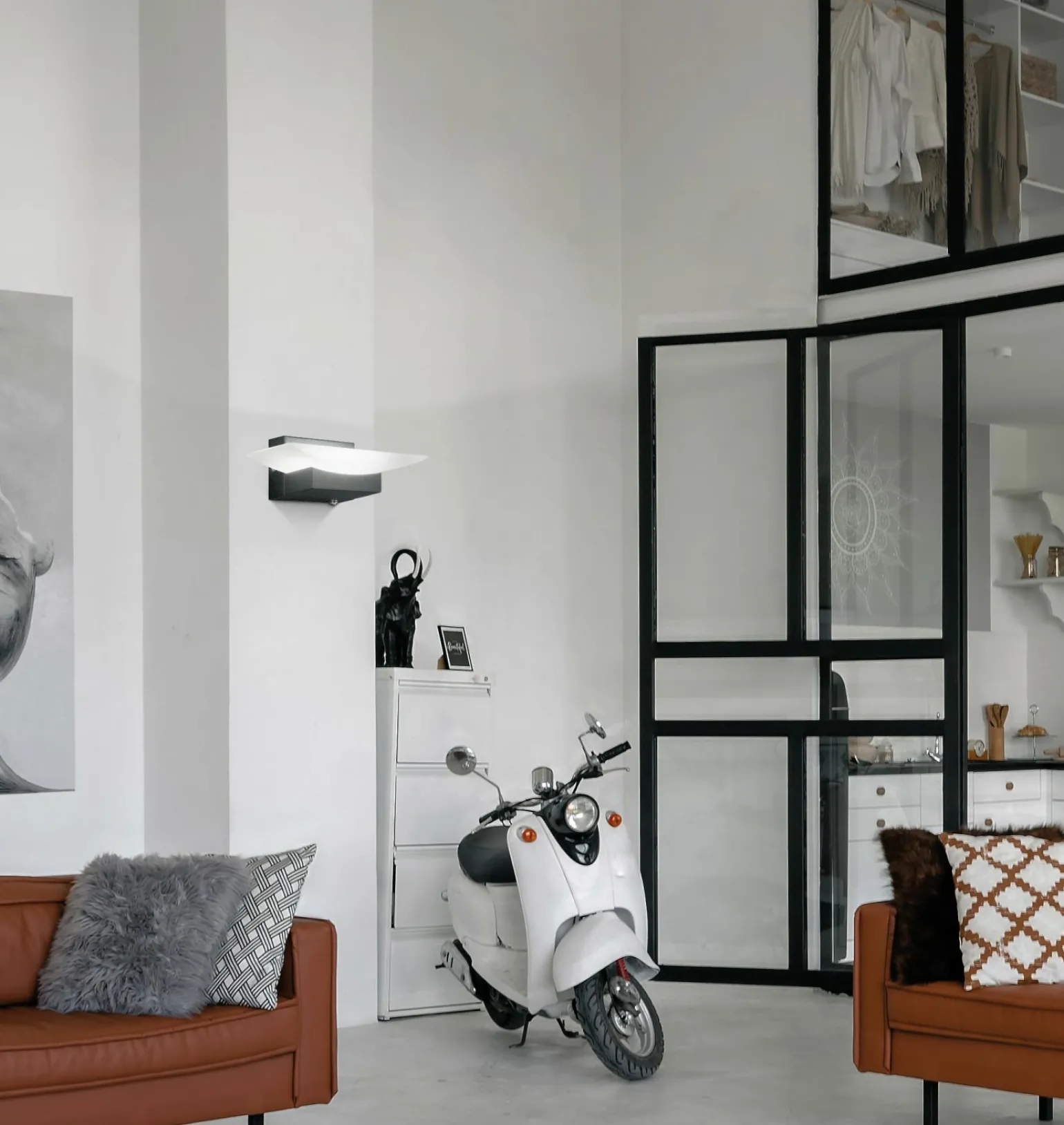 Fischer & Honsel LED-Wandleuchte 1flg schwarz