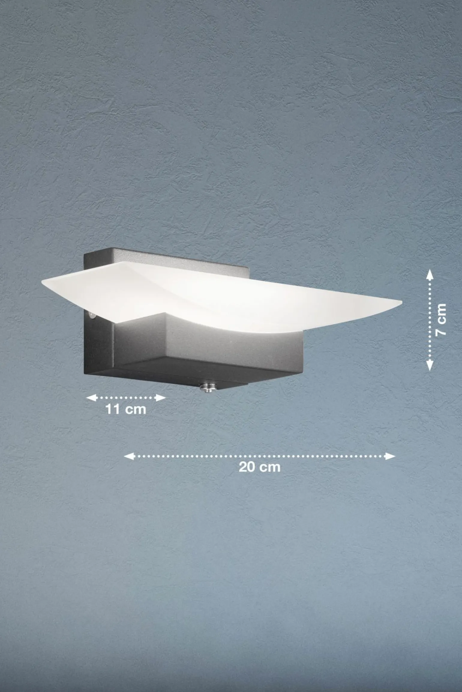 Fischer & Honsel LED-Wandleuchte 1flg schwarz
