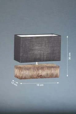 Fischer & Honsel Tischleuchte 1flg braun