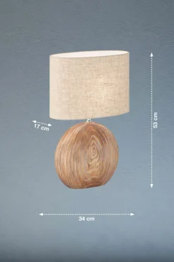 Fischer & Honsel Tischleuchte 1flg braun