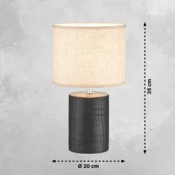 Fischer & Honsel Tischleuchte 1flg schwarz