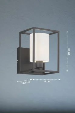 Fischer & Honsel Wandleuchte 1flg schwarzweiß