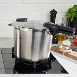 Fissler Schnellkochtopf 10l silberfarben