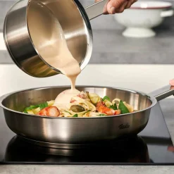 Fissler Stielpfanne 24cm silberfarben