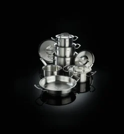 Fissler Topfset 5tlg + Gratis Pfanne silberfarben