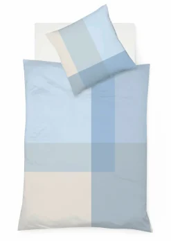 Fleuresse Mako-Satin-Wende-Bettwäsche blau