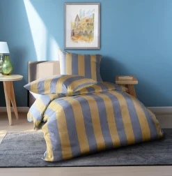 Fleuresse Satin-Bettwäsche blau