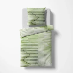 Fleuresse Satin-Bettwäsche grün