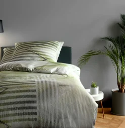 Fleuresse Satin-Bettwäsche grün