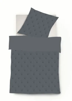 Fleuresse Satin-Bettwäsche grau