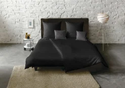 Fleuresse Uni-Satin-Bettwäsche grau