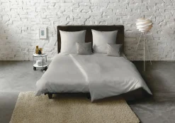 Fleuresse Uni-Satin-Bettwäsche grau
