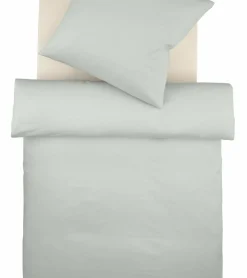 Fleuresse Uni-Satin-Kissenbezug silberfarben