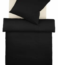 Fleuresse Uni-Satin-Kissenbezug schwarz