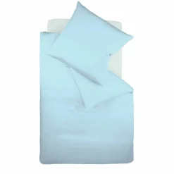 Fleuresse Uni-Satin-Kissenbezug blau