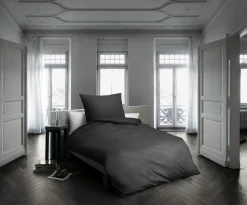 Fleuresse Uni-Satin-Nackenrollenbezug grau