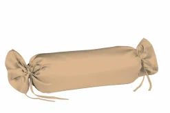 Fleuresse Uni-Satin-Nackenrollenbezug braun