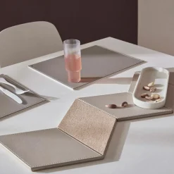 Freeform Tischset eckig 40x30cm weißgrauviolett