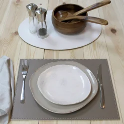 Freeform Tischset eckig 40x30cm weißgrauviolett