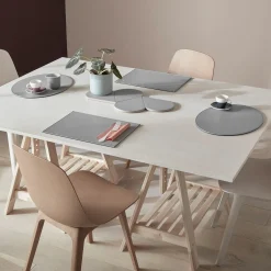 Freeform Tischset oval 45x34cm grauschwarz