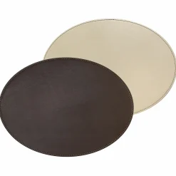 Freeform Tischset oval 45x34cm beigebraun