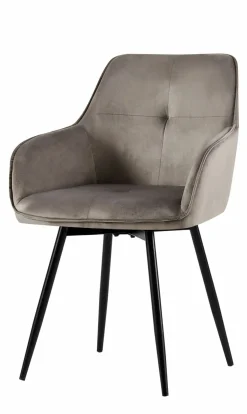 4-Fuß Stuhl drehbar grau