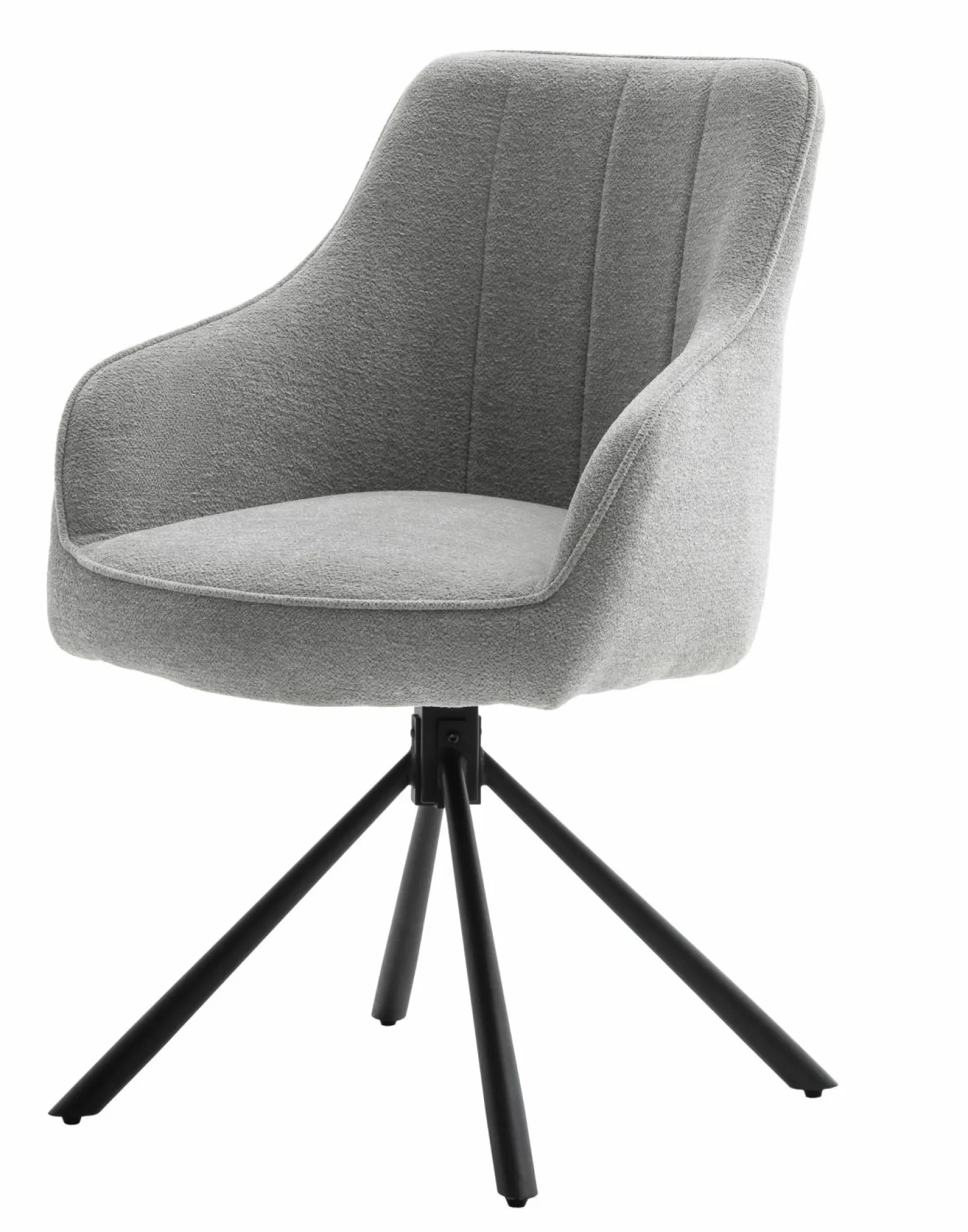 4-Fuß Stuhl mit Armlehne grau