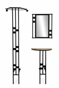 Garderoben Set schwarzbraun