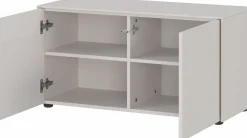 Garderoben- und Sitzbank beige