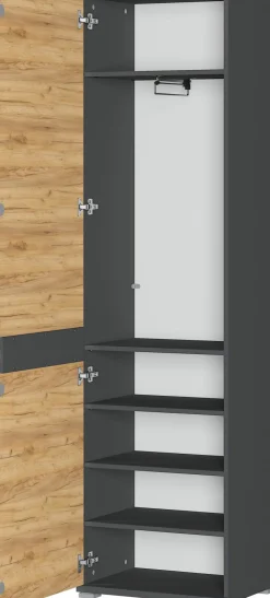 Garderobenschrank graubraun