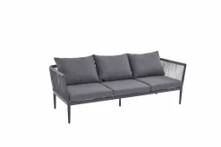 Gartensofa Set 3 tlg. grau