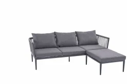 Gartensofa Set 3 tlg. grau