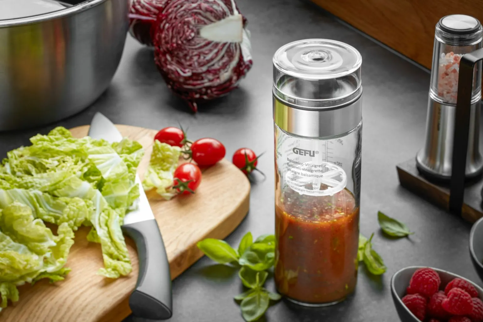 Gefu Dressing-Shaker 350ml silberfarben