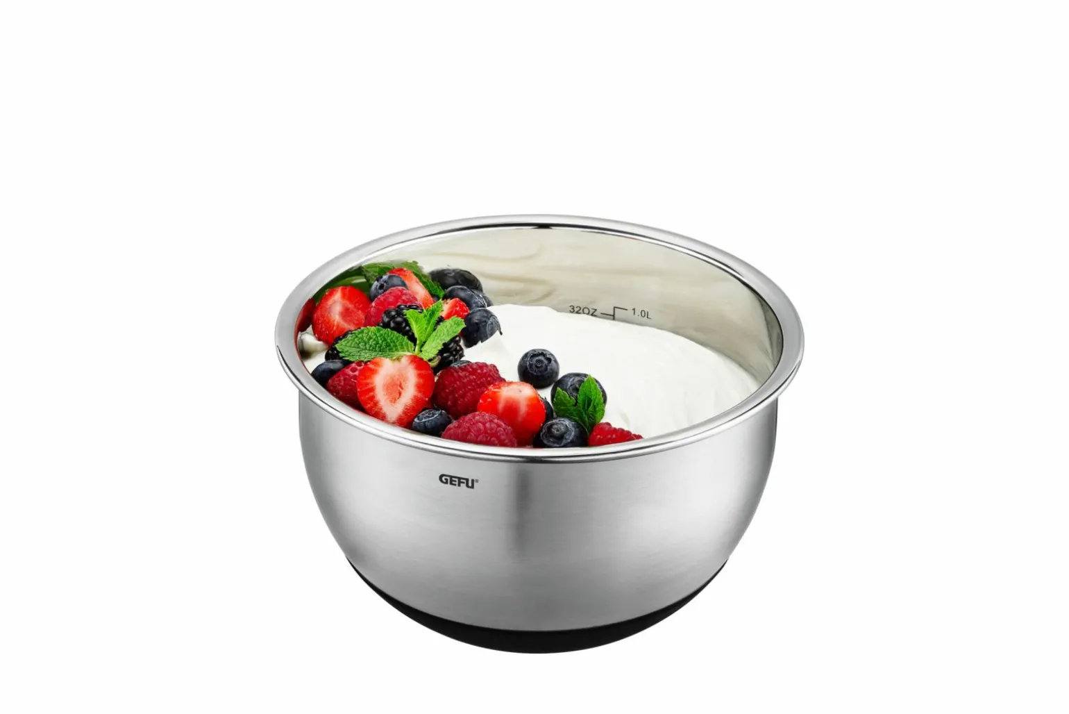 Gefu Edelstahlschüssel 1l schwarz