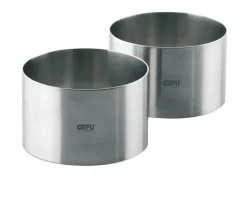 Gefu 2er Dessert-/Vorspeisenringe silberfarben