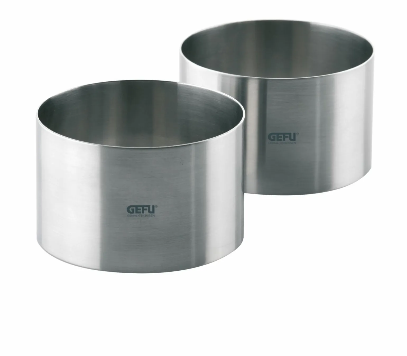 Gefu 2er Dessert-/Vorspeisenringe silberfarben