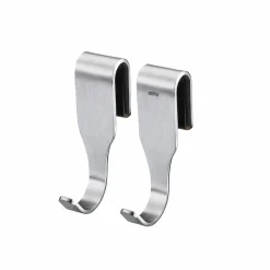 Gefu Haken für Küchenleist, 2er Set silberfarben